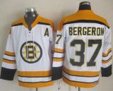 Boston Bruins -37 Patrice Bergeron White CCM Throwback Stitched NHL Jersey