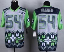 Nike Seattle Seahawks #54 Bobby Wagner Grey Men‘s Stitched NFL Elite Noble Fashion Jersey
