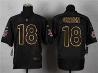 Nike Bengals -18 AJ Green Black Gold No Fashion Men's Stitched NFL Elite Jersey