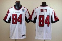 Nike Falcons 84 Roddy White White With Hall of Fame 50th Patch Stitched NFL Elite Jersey