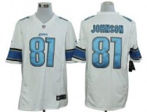 Nike Lions -81 Calvin Johnson White Stitched NFL Limited Jersey