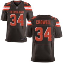 Nike Browns -34 Isaiah Crowell Brown Team Color Stitched NFL New Elite Jersey