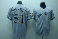 Milwaukee Brewers -51 Trevor Hoffman Stitched Grey MLB Jersey