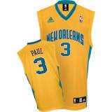 New Orleans Pelicans -3 Chris Paul Stitched Yellow NBA Jersey