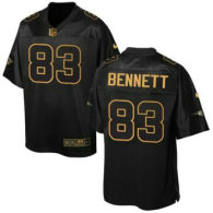 Nike Patriots -83 Martellus Bennett Black Stitched NFL Elite Pro Line Gold Collection Jersey