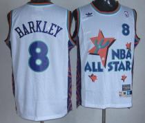 Phoenix Suns -8 Charles Barkley White 1995 All Star Throwback Stitched NBA Jersey