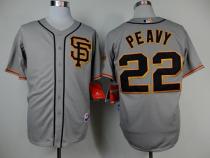 San Francisco Giants #22 Jake Peavy Grey Cool Base Road 2 Stitched MLB Jersey