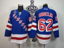 New York Rangers -62 Carl Hagelin Blue Home With 2014 Stanley Cup Finals Stitched NHL Jersey
