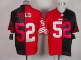 Nike San Francisco 49ers #52 Patrick Willis Black Red Men‘s Stitched NFL Elite Split Jersey