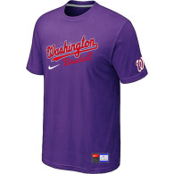 MLB Washington Nationals Purple Nike Short Sleeve Practice T-Shirt