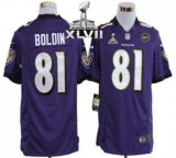Nike Ravens -81 Anquan Boldin Purple Team Color Super Bowl XLVII Men Stitched NFL Game Jersey