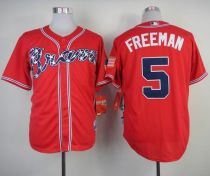 Atlanta Braves #5 Freddie Freeman Red Cool Base Stitched MLB Jersey