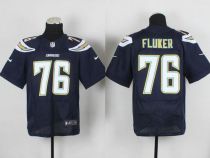 Nike San Diego Chargers #76 DJ Fluker Navy Blue Team Color Men‘s Stitched NFL New Elite Jersey
