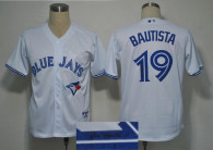 Autographed MLB Toronto Blue Jays #19 Jose Bautista White Cool Base Stitched Jersey
