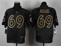 Nike Bears -69 Jared Allen Black Gold No Fashion Men's Stitched NFL Elite Jersey