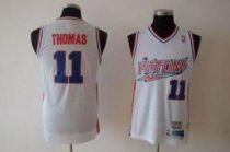 Detroit Pistons -11 Isiah Thomas White Swingman Throwback Stitched NBA Jersey