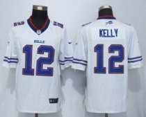 Nike Buffalo Bills -12 Jim Kelly White Stitched NFL Limited Jersey