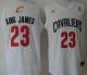 Cleveland Cavaliers -23 LeBron James White King James Stitched NBA Jersey