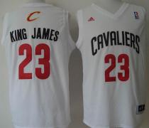 Cleveland Cavaliers -23 LeBron James White King James Stitched NBA Jersey