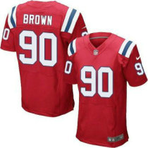 Nike New England Patriots -90 Malcom Brown Red Alternate Stitched NFL Elite Jersey