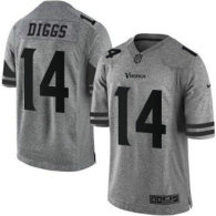 Nike Minnesota Vikings -14 Stefon Diggs Gray Stitched NFL Limited Gridiron Gray Jersey