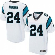 Nike Carolina Panthers -24 Josh Norman White Stitched NFL Elite Jersey
