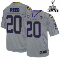 Nike Ravens -20 Ed Reed Lights Out Grey Super Bowl XLVII Stitched NFL Elite Jersey