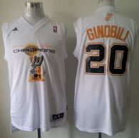 San Antonio Spurs -20 Manu Ginobili White 2014 NBA Finals Champions Stitched NBA Jersey