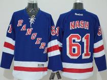 New York Rangers -61 Rick Nash Blue Home Stitched NHL Jersey