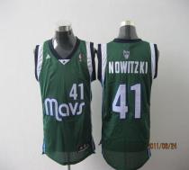 Dallas Mavericks -41 Dirk Nowitzki Revolution 30 Green Stitched NBA Jersey
