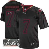 Nike San Francisco 49ers #7 Colin Kaepernick Lights Out Black Men's Stitched NFL Elite Autographed J