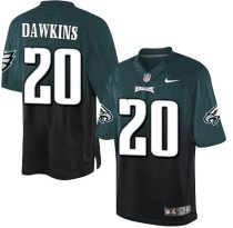Nike Eagles -20 Brian Dawkins Midnight Green Black Stitched NFL Elite Fadeaway Fashion Jersey
