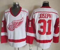 Detroit Red Wings -31 Curtis Joseph White CCM Throwback Stitched NHL Jersey
