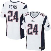 Nike New England Patriots -24 Darrelle Revis White Mens Stitched NFL Elite Jersey