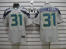 Nike Seattle Seahawks #31 Kam Chancellor Grey Alternate Super Bowl XLIX Men‘s Stitched NFL Elite Jer