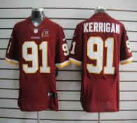 Nike Washington Redskins -91 Ryan Kerrigan Burgundy Red Team Color With 80TH Patch Men's Stitched NF