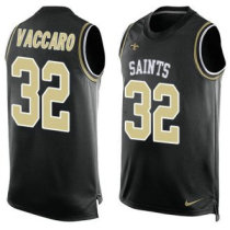 Nike Saints -32 Kenny Vaccaro Black Team Color Stitched NFL Limited Tank Top Jersey