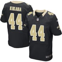 Nike New Orleans Saints #44 Hau'oli Kikaha Black Team Color Men's Stitched NFL Elite Jersey