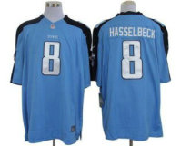 Nike Titans -8 Matt Hasselbeck Light Blue Team Color Stitched NFL Limited Jersey