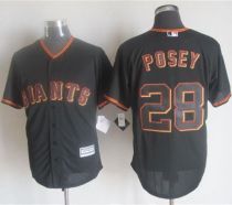 San Francisco Giants #28 Buster Posey Black New Cool Base Stitched MLB Jersey