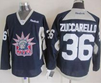 New York Rangers -36 Mats Zuccarello Navy Blue Statue of Liberty Practice Stitched NHL Jersey
