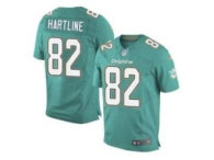 2013 NFL NEW Miami Dolphins -82 hartline Green Jerseys(Elite)