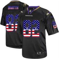 Nike Ravens -82 Torrey Smith Black Men's Stitched NFL Elite USA Flag Fashion Jersey