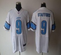 Nike Lions -9 Matthew Stafford White Stitched NFL Elite Jersey
