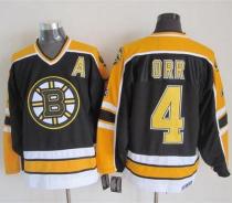 Boston Bruins -4 Bobby Orr Black CCM Throwback New Stitched NHL Jersey