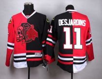 Chicago Blackhawks -11 Andrew Desjardins Red Black Split Red Skull Stitched NHL Jersey