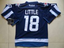 Winnipeg Jets -18 Bryan Little Dark Blue Stitched NHL Jersey