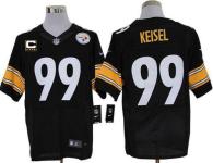 Nike Pittsburgh Steelers #99 Brett Keisel Black Team Color With C Patch Men's Stitched NFL Elite Jer
