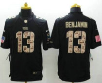 Nike Carolina Panthers -13 Kelvin Benjamin Black NFL Limited Salute to Service Jersey