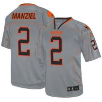 Nike Cleveland Browns -2 Johnny Manziel Lights Out Grey Men's Stitched NFL Elite Jersey